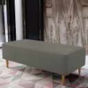 Ver imagem 1 de Puff Decorativo Sala de Estar Bali W01 Pés Palito 120x50cm Corano Cinza