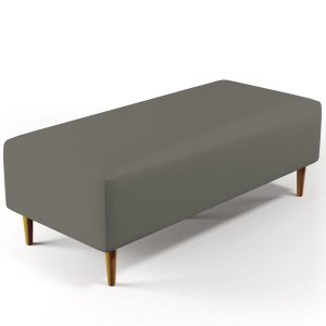 Puff Decorativo Sala de Estar Bali W01 Pés Palito 120x50cm Corano Cinza