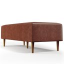 Ver mais imagens de Kit 2 Puffs Decorativos Sala de Estar Bali W01 Pés Palito 120x50cm Couríssimo Marrom