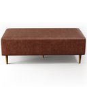 Ver imagem 6 de Kit 2 Puffs Decorativos Sala de Estar Bali W01 Pés Palito 120x50cm Couríssimo Marrom