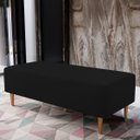 Ver imagem 1 de Puff Decorativo Sala de Estar Bali W01 Pés Palito 120x50cm Corano Preto