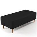 Ver imagem 2 de Puff Decorativo Sala de Estar Bali W01 Pés Palito 120x50cm Corano Preto