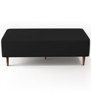 Ver imagem 7 de Puff Decorativo Sala de Estar Bali W01 Pés Palito 120x50cm Corano Preto