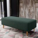 Ver imagem 2 de Kit 2 Puffs Decorativos Sala de Estar Bali W01 Pés Palito 120x50cm Linho Verde Musgo