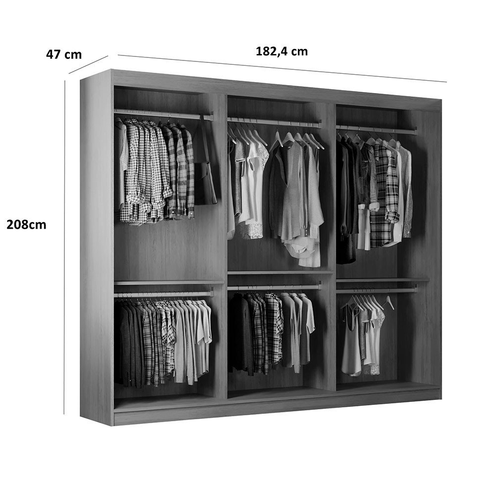 Roupeiro Casal Closet Light Premium Moderna - 4