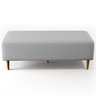Puff Decorativo Sala de Estar Bali W01 Pés Palito 120x50cm Linho Cinza - 5