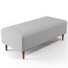 Puff Decorativo Sala de Estar Bali W01 Pés Palito 120x50cm Linho Cinza - 1