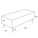 Ver imagem 4 de Puff Decorativo Sala de Estar Bali W01 Pés Palito 120x50cm Linho Chumbo