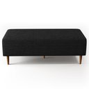 Ver imagem 6 de Puff Decorativo Sala de Estar Bali W01 Pés Palito 120x50cm Linho Chumbo