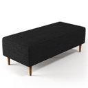 Ver imagem 2 de Puff Decorativo Sala de Estar Bali W01 Pés Palito 120x50cm Linho Chumbo