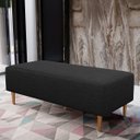 Ver imagem 2 de Puff Decorativo Sala de Estar Bali W01 Pés Palito 120x50cm Linho Chumbo