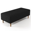 Ver imagem 1 de Puff Decorativo Sala de Estar Bali W01 Pés Palito 120x50cm Linho Chumbo