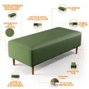 Ver imagem 3 de Puff Decorativo Sala de Estar Bali W01 Pés Palito 120x50cm Facto Verde Musgo