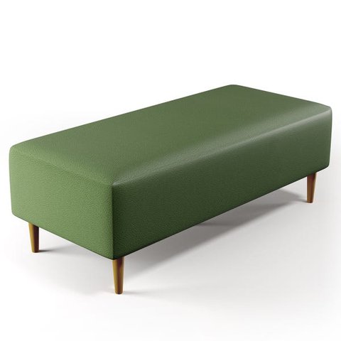 Puff Decorativo Sala de Estar Bali W01 Pés Palito 120x50cm Facto Verde Musgo