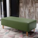 Ver imagem 1 de Puff Decorativo Sala de Estar Bali W01 Pés Palito 120x50cm Facto Verde Musgo