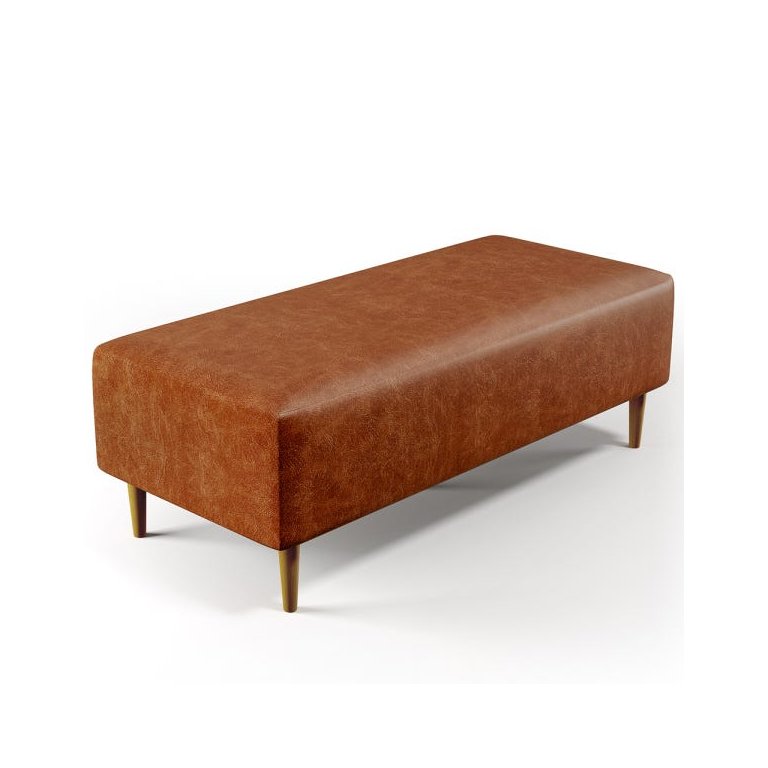 Puff Decorativo Sala de Estar Bali W01 Pés Palito 120x50cm Couríssimo Camel