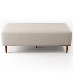 Puff Decorativo Sala de Estar Bali W01 Pés Palito 120x50cm Linho Cru - 6