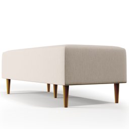 Puff Decorativo Sala de Estar Bali W01 Pés Palito 120x50cm Linho Cru - 7