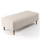 Ver imagem 2 de Puff Decorativo Sala de Estar Bali W01 Pés Palito 120x50cm Linho Cru