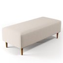 Ver imagem 1 de Puff Decorativo Sala de Estar Bali W01 Pés Palito 120x50cm Linho Cru