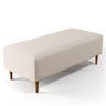 Puff Decorativo Sala de Estar Bali W01 Pés Palito 120x50cm Linho Cru - 1