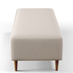 Puff Decorativo Sala de Estar Bali W01 Pés Palito 120x50cm Linho Cru - 5