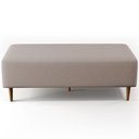 Ver imagem 5 de Puff Decorativo Sala de Estar Bali W01 Pés Palito 120x50cm Linho Bege