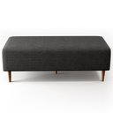 Ver imagem 6 de Puff Decorativo Sala de Estar Bali W01 Pés Palito 120x50cm Linho Cinza Escuro