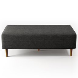 Puff Decorativo Sala de Estar Bali W01 Pés Palito 120x50cm Linho Cinza Escuro - 6