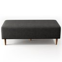 Ver imagem 6 de Puff Decorativo Sala de Estar Bali W01 Pés Palito 120x50cm Linho Cinza Escuro