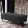 Puff Decorativo Sala de Estar Bali W01 Pés Palito 120x50cm Linho Cinza Escuro - 2