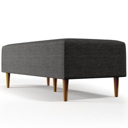 Puff Decorativo Sala de Estar Bali W01 Pés Palito 120x50cm Linho Cinza Escuro - 5
