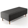 Puff Decorativo Sala de Estar Bali W01 Pés Palito 120x50cm Linho Cinza Escuro - 1