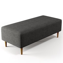Puff Decorativo Sala de Estar Bali W01 Pés Palito 120x50cm Linho Cinza Escuro - 7