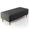 Puff Decorativo Sala de Estar Bali W01 Pés Palito 120x50cm Linho Cinza Escuro - 7