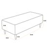 Puff Decorativo Sala de Estar Bali W01 Pés Palito 120x50cm Linho Cinza Escuro - 4