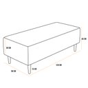 Ver imagem 4 de Puff Decorativo Sala de Estar Bali W01 Pés Palito 120x50cm Linho Cinza Escuro