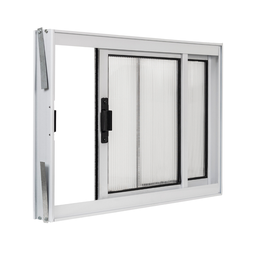 Vitro 2 Folhas Janela de Banheiro A40l40 Despensa Ventilação em Aluminio Branco e Policarbonato - 8