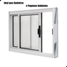 Vitro 2 Folhas Janela de Banheiro A40l40 Despensa Ventilação em Aluminio Branco e Policarbonato - 7