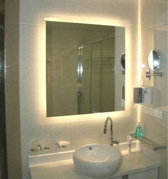 Espelho lapidado bisotê Iluminado com LED quente  - 60x100cm - 2
