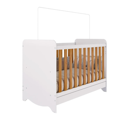 Berço Peroba Ben Americano Branco C/ Amêndoa 3 em 1 Infantil - 2