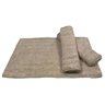 Tapete De Banheiro Indiano Malibu Retangular Bege 70X45Cm - 1