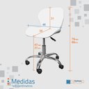 Ver imagem 2 de Kit 2 Cadeiras Escritório Giratória Office Eiffel Slim - Branco