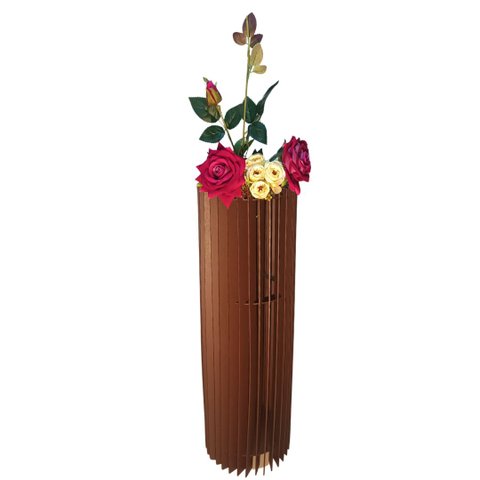 Vaso de Chão Decorativo Grande Torre -:marrom/70x20cm