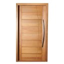 Ver imagem 1 de Porta Pivotante Madeira Maciça Tauari (a) 214x108 (l) Batente 14 Cm Fechadura e Puxador Incluso.