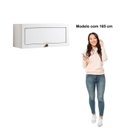 Ver imagem 5 de Armário Aéreo Basculante de 80 cm 1 Porta Americano Provençal Conecta Branco/Fosco