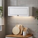 Ver imagem 1 de Armário Aéreo Basculante de 80 cm 1 Porta Americano Provençal Conecta Branco/Fosco