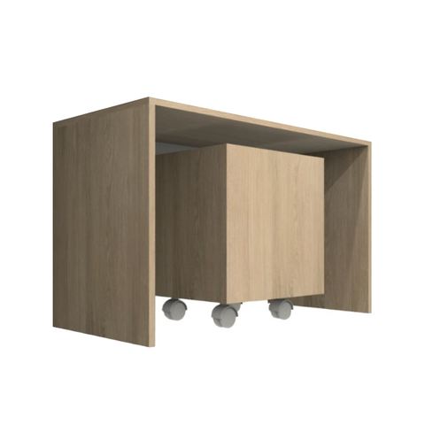 Mesa Organizadora de Brinquedos Infantil 1 Baú 100% Mdf Plancasa:carvalho