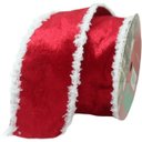 Ver imagem 5 de Kit 2 Fitas Aramadas Decoração Vermelha Natalina 6,3cm 9,14m