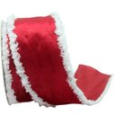 Ver imagem 6 de Kit 2 Fitas Aramadas Decoração Vermelha Natalina 6,3cm 9,14m
